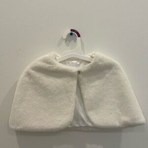 Children’s Place White Faux Fur Capelet for Girls